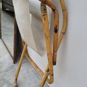 Vintage bamboo deck chair armchair 1950s Italy