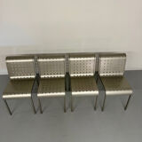 4 chaises en aluminium design italien des années 90 Calligaris italy