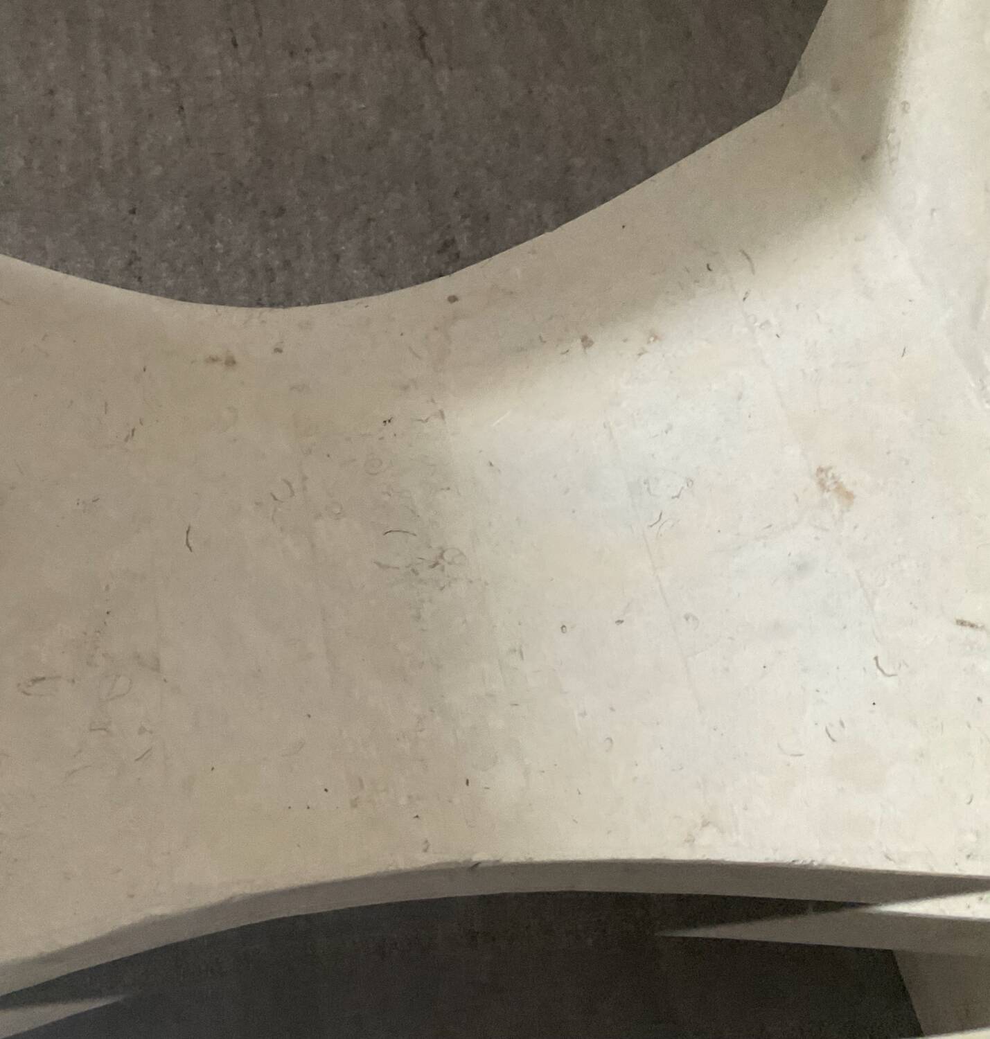 Vintage travertine and beveled glass coffee table