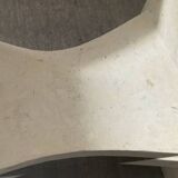 Vintage travertine and beveled glass coffee table