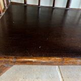 Brown rattan console shelf