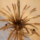 Golden vintage chandelier "wheat ears" by Maison Masca