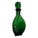 Vintage green carafe in chiseled glass