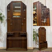 1930s Art Deco oak wardrobe