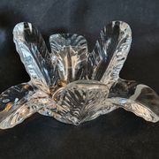 Vannes le Chatel coupe vide poche en cristal forme végétale années 50 - 60