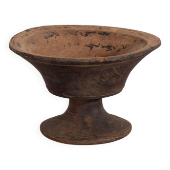 Old solid wood Tibetan bowl (c.1900) #5