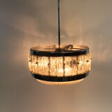 Danish drum shaped pressed glass
