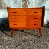 Commode vintage pieds compas.