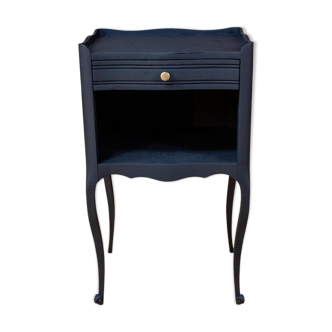 Table de chevet noire Style Louis XV Milieu du XXe siècle