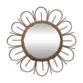 1970s rattan mirror