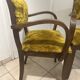 Pair of vintage Art Deco bridge armchairs — Fleece / fur fabric