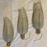 Glass and bronze wall lights from the 40s