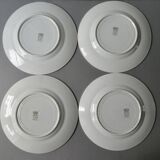 4 Terre de Fer Saint Amand flat plates, mimosa decoration