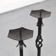 Pair of two large Vintage Brutalist Mid-Century Candlesticks