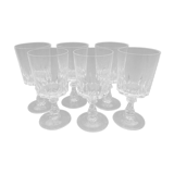 Set of 6 old vintage art pop wine glasses