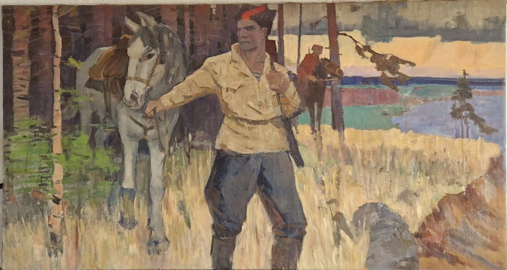 Important tableau ecole russe xx