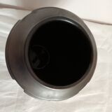Large iridescent black art deco design vase