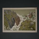 Lithograph by Henri Rivière Aspects of Nature - The Cliff