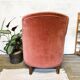 Pink velvet toad armchair