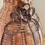 Vase en rotin vintage