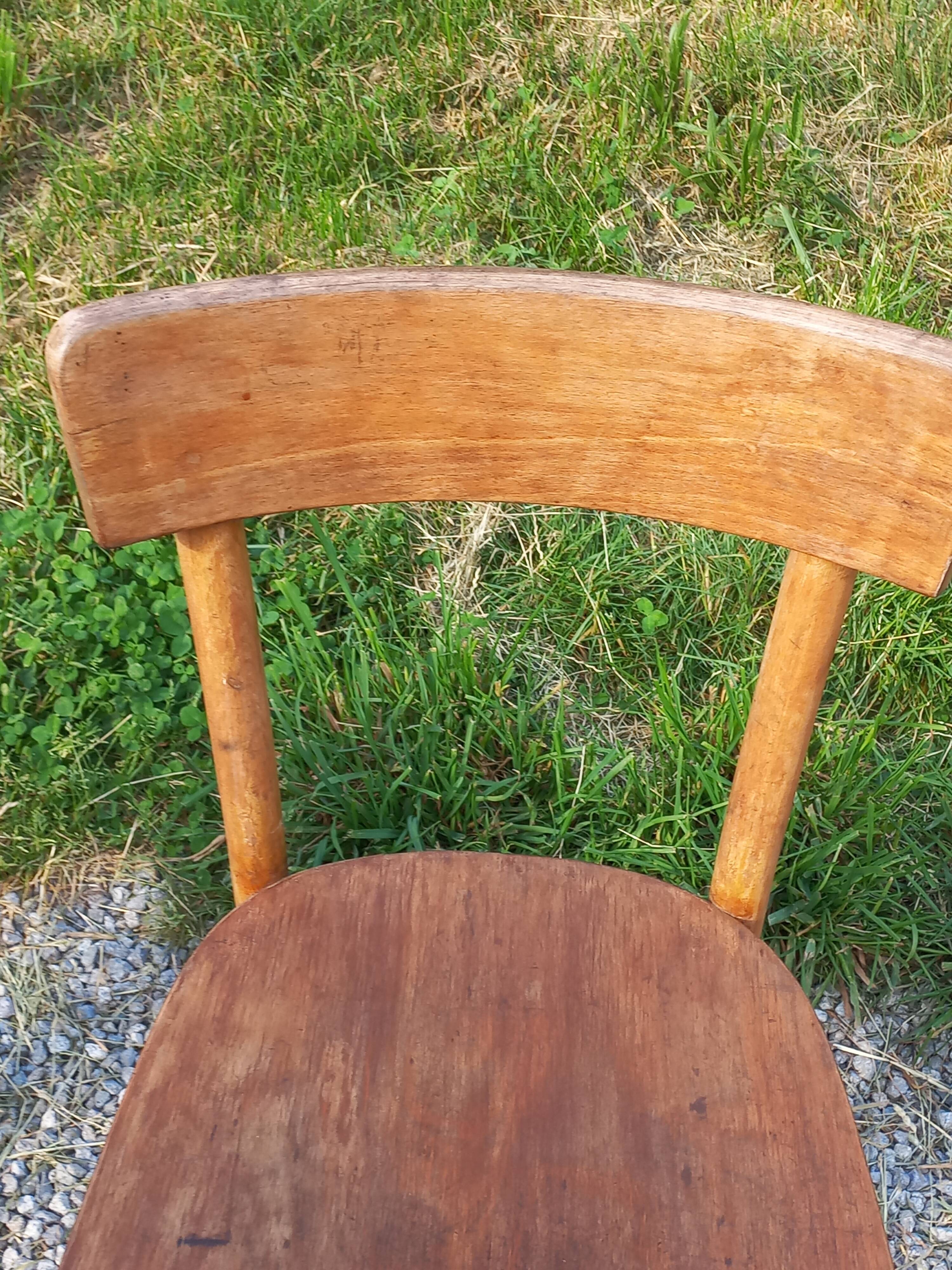 Set of 4 Thonet bistro chairs from the 1950s.