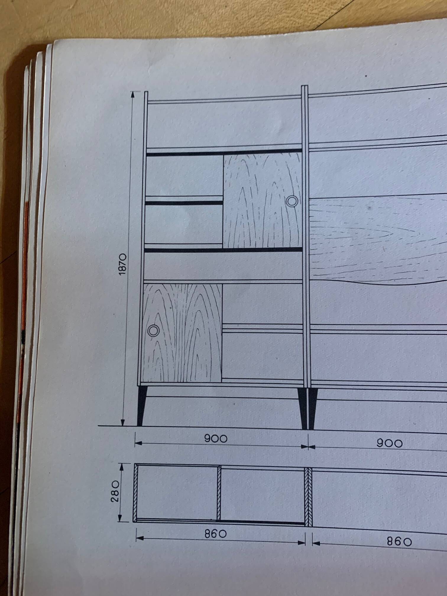 A unique bookcase-library designed by Mieczysław Puchała, Stołeczne Zakłady Drzewne Przemysłu Tereno