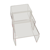 Ensemble de trois table gigogne en plexiglas