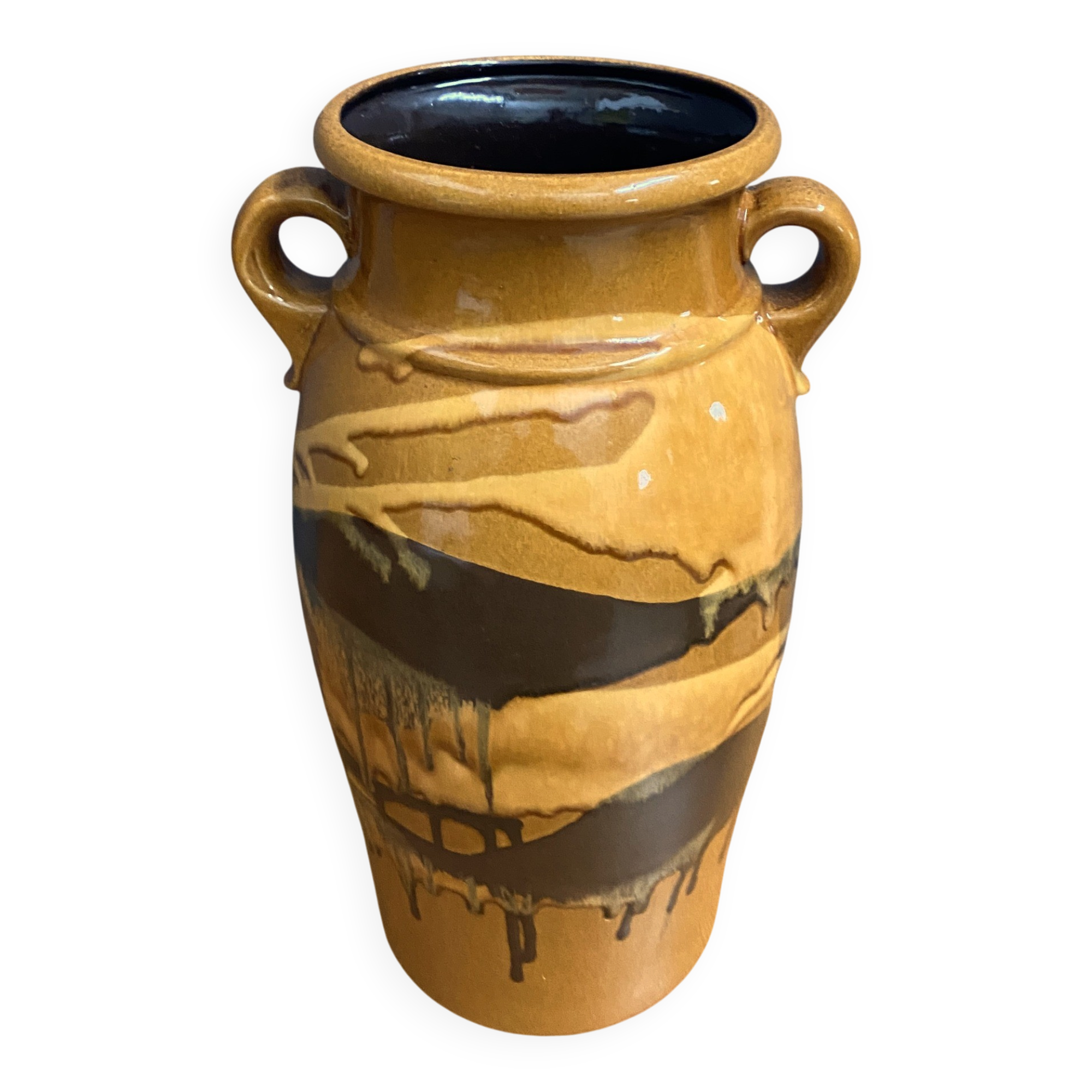Xl Scheurich vase brown model 220-44 1970s