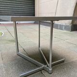 Table basse - aluminium et laque noire - 1960