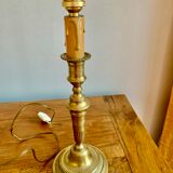 Pied de lampe laiton bougeoir