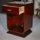 Art Deco mahogany bedside table/occasional unit with lacquered finish, 1930s