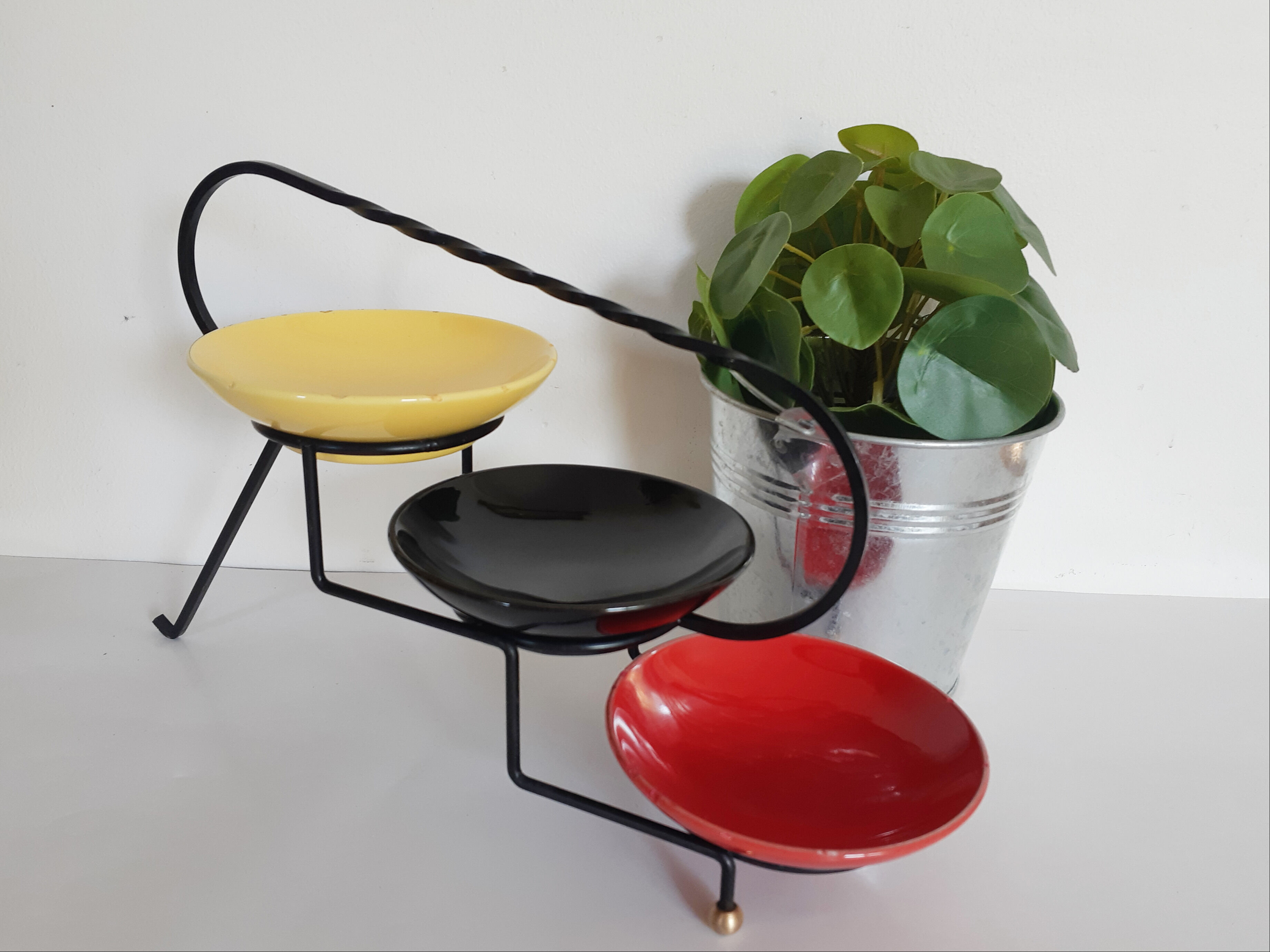 Table servant for aperitif, vintage French, 50s