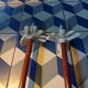 Pair of vintage reed ski poles