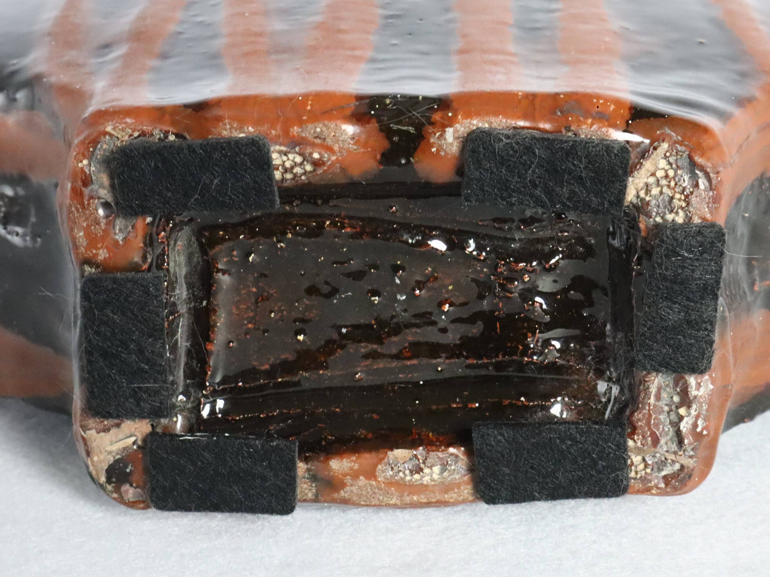 Lenticular vase in the style of Juliette Derel 1950