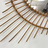 Large rattan sun mirror 1960
