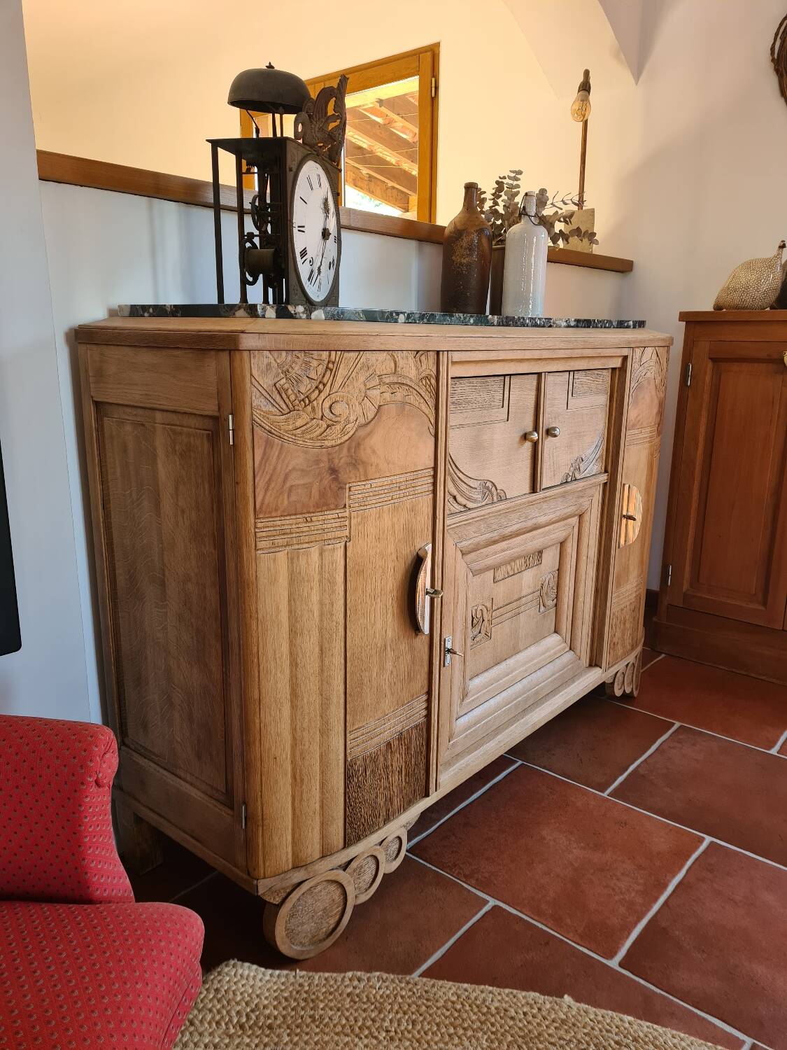 Art Deco oak sideboard