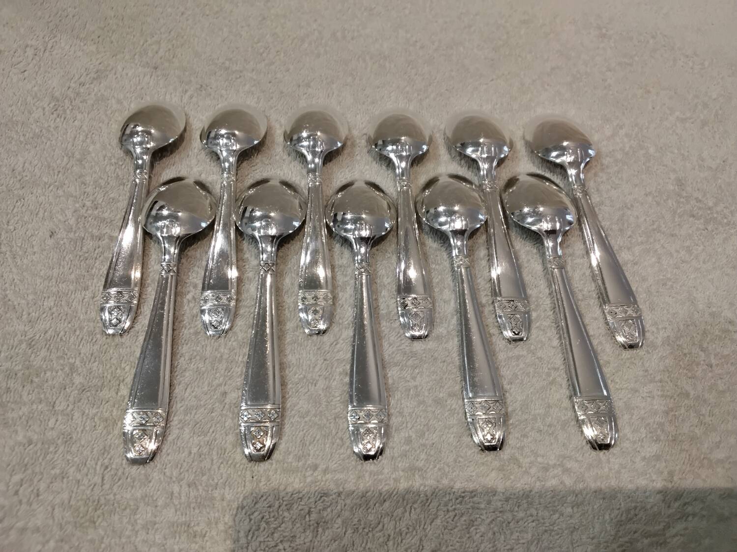 11 silver-plated metal coffee spoons Lemondial Grand Prix Monaco