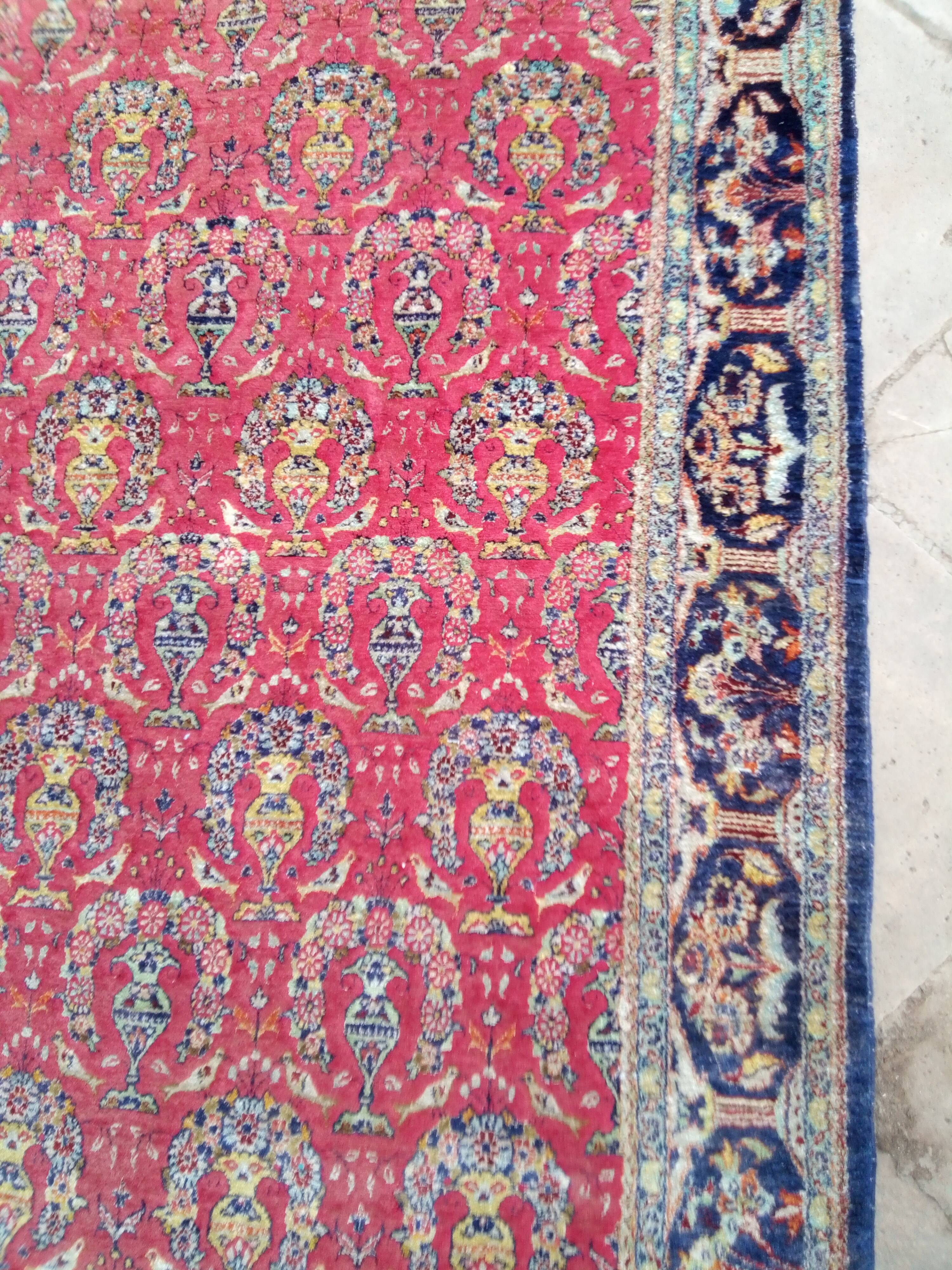 Persian carpet, silk ghoum 168 x 106