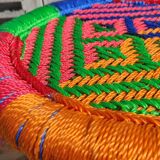 Bamboo stool and ethnic and bohemian rope