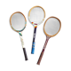 3 vintage wooden tennis rackets
