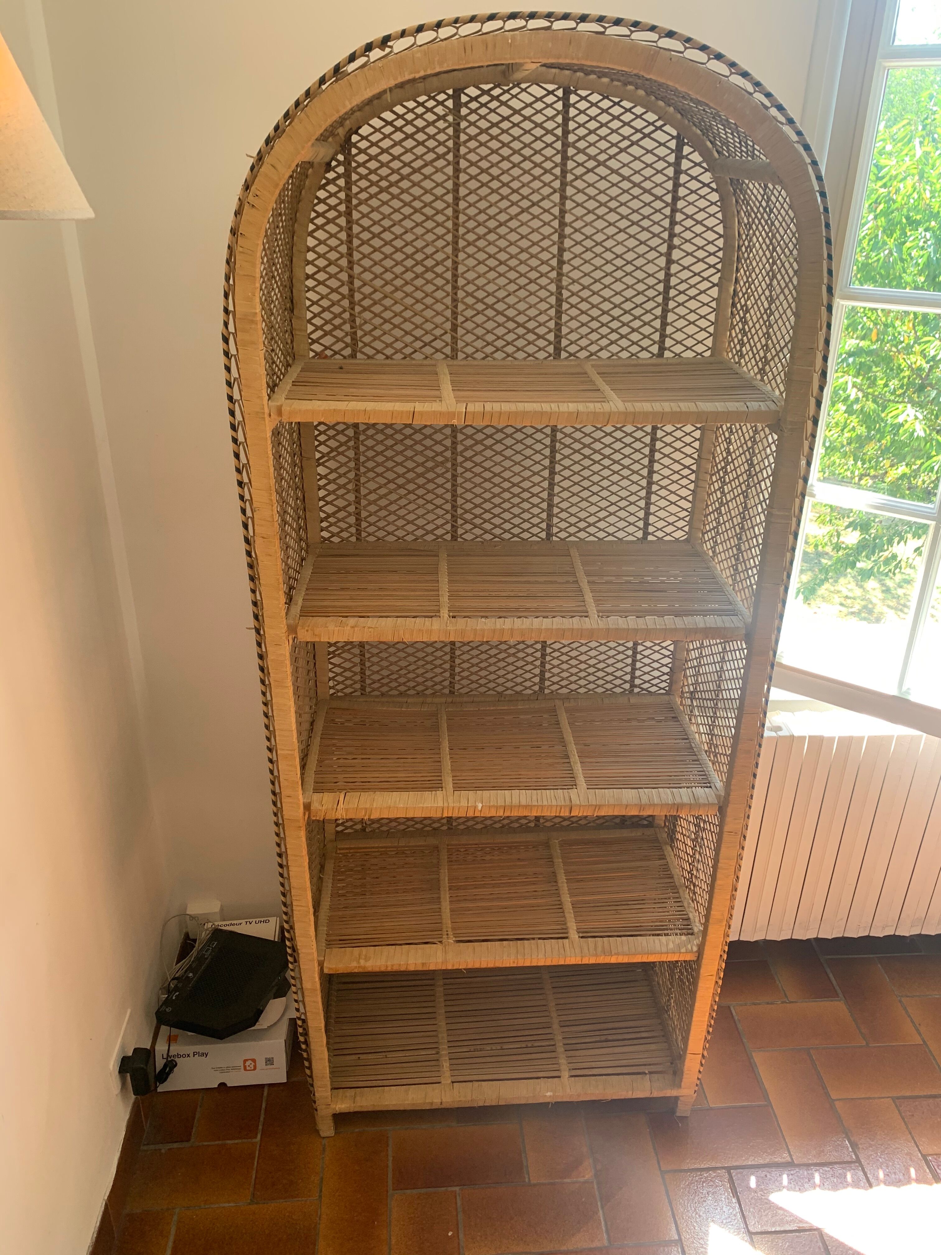 Emmanuelle rattan shelf