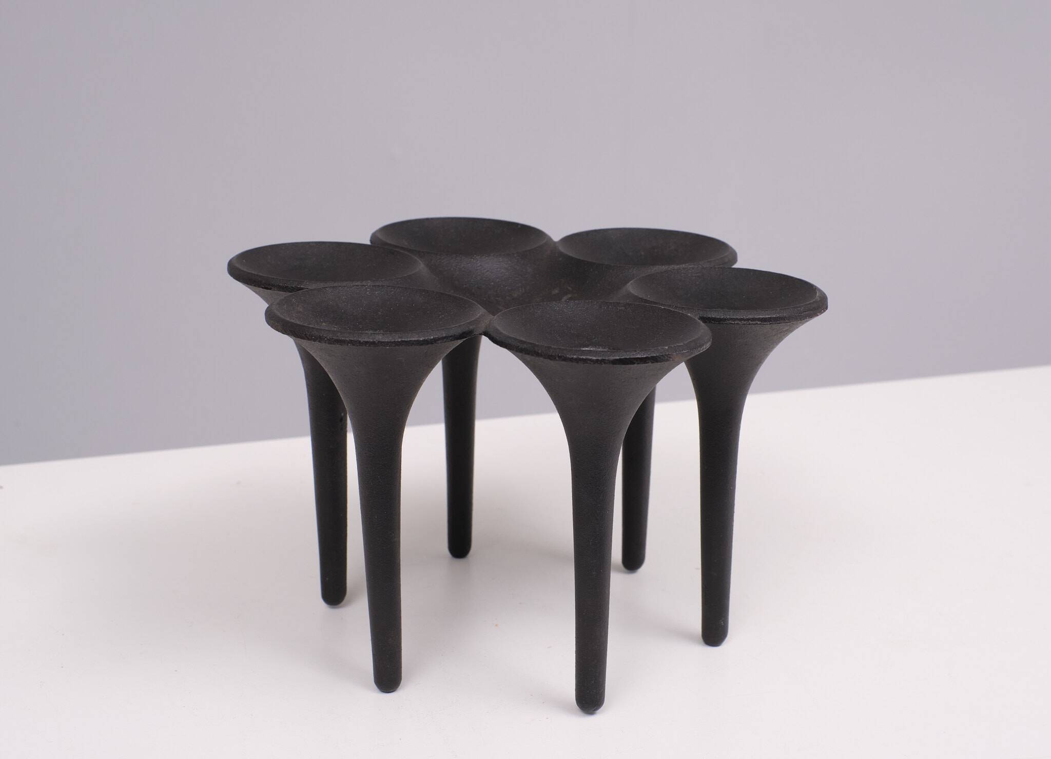 Holmgren illums bolighus, cast Iron candle holder 1960s Denmark