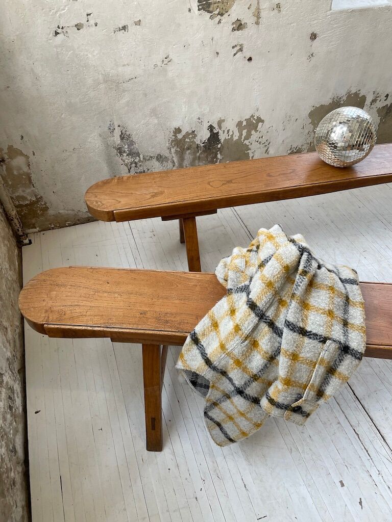 Pair of bench early 1900 oak