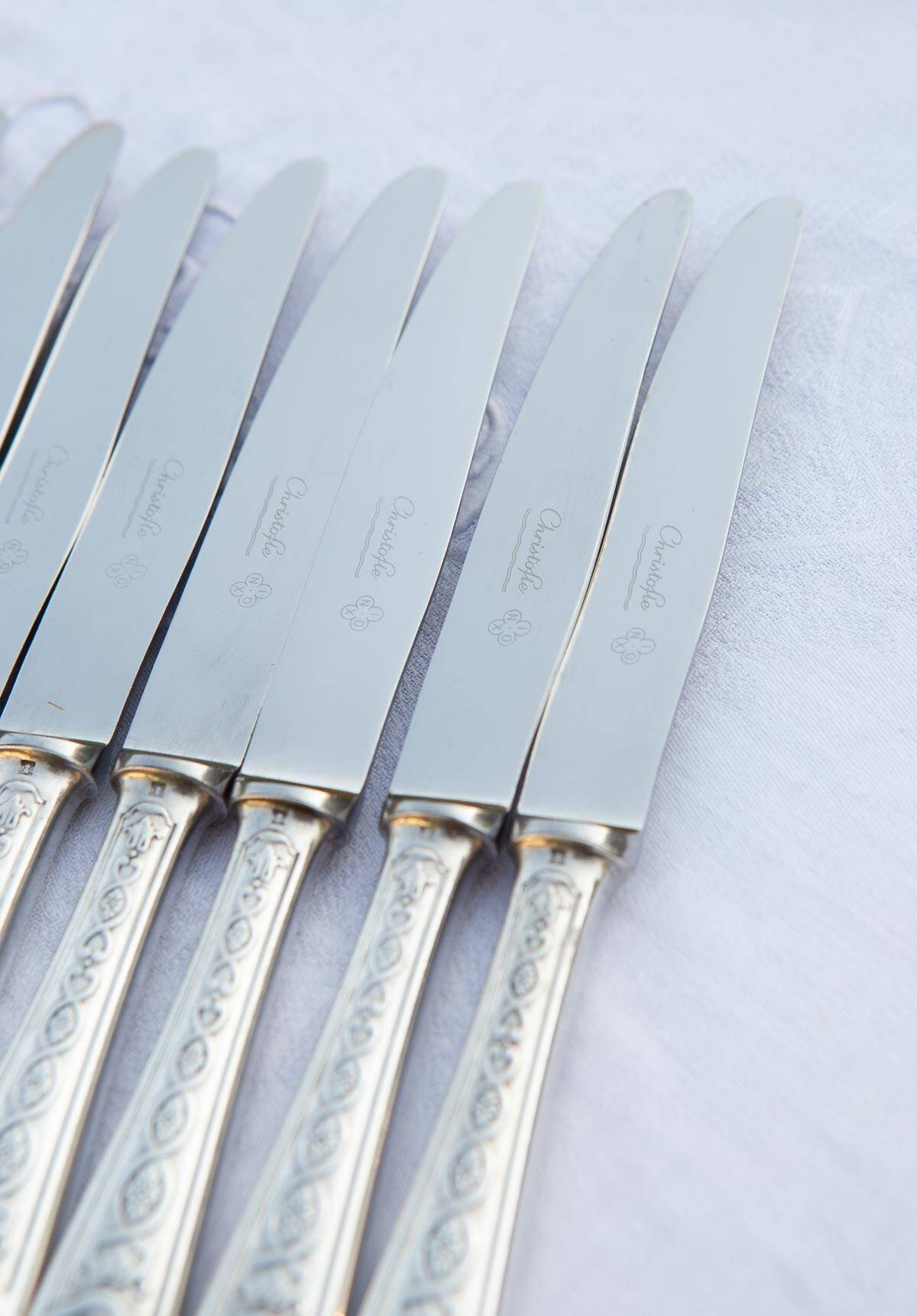 Set of 11 dessert or entremets knives Villeroy by Christofle