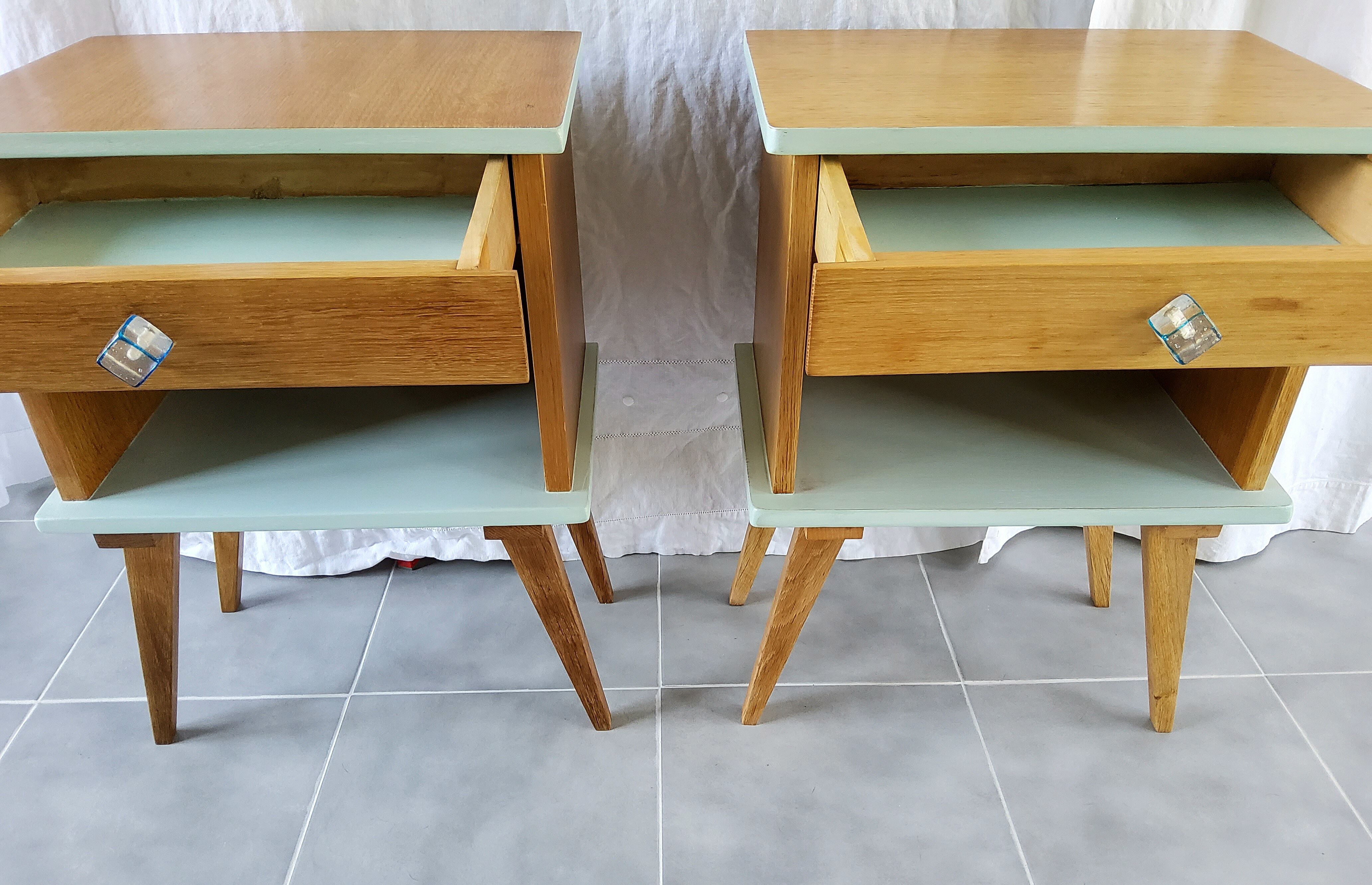 Pair of bedside tables 50s