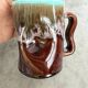 Vintage Vallauris cup blue green brown lava