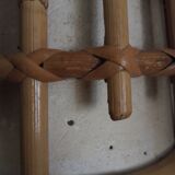 Pair of vintage bamboo bedside lamps