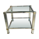 Coffee table beveled glass Pierre Vandel 70s