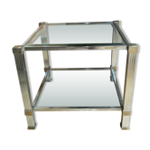 Table basse en verre biseauté Pierre Vandel Années 70
