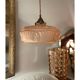Suspension en opaline rose art déco